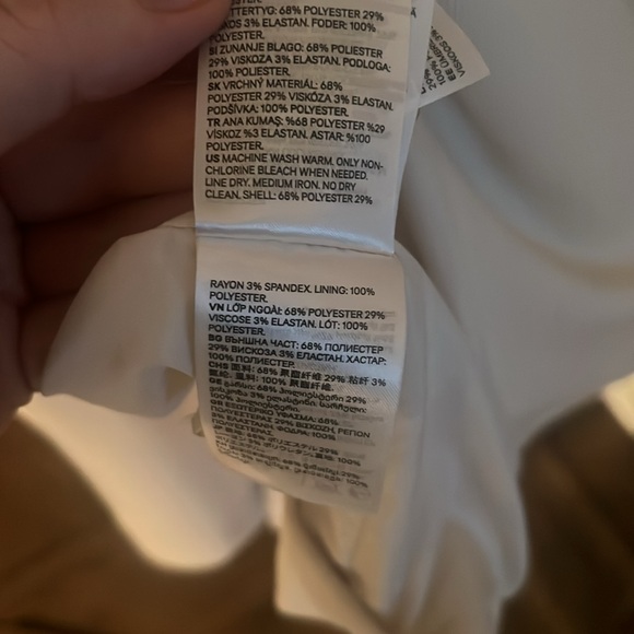 H&M Tie-Belt Coat in Ivory / Size Small - Picture 7 of 8